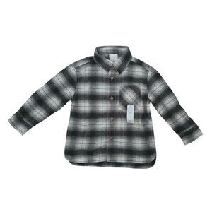 Little Co. By Lauren Conrad 2T Organic Cotton Black & White Plaid Button-Up Shir